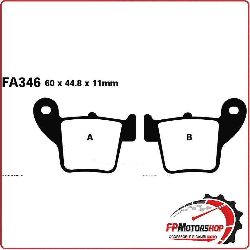 PASTIGLIE PASTICCHE FRENO FRENI HONDA CRE 250 POST. 02- EBC FA346TT PER MOTO