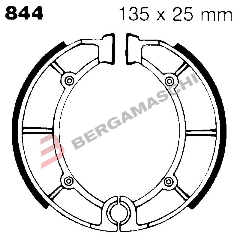 GANASCE FRENO MOTO PER CAGIVA SST 250 >80 EBC 844 MESCOLA ORGANICA