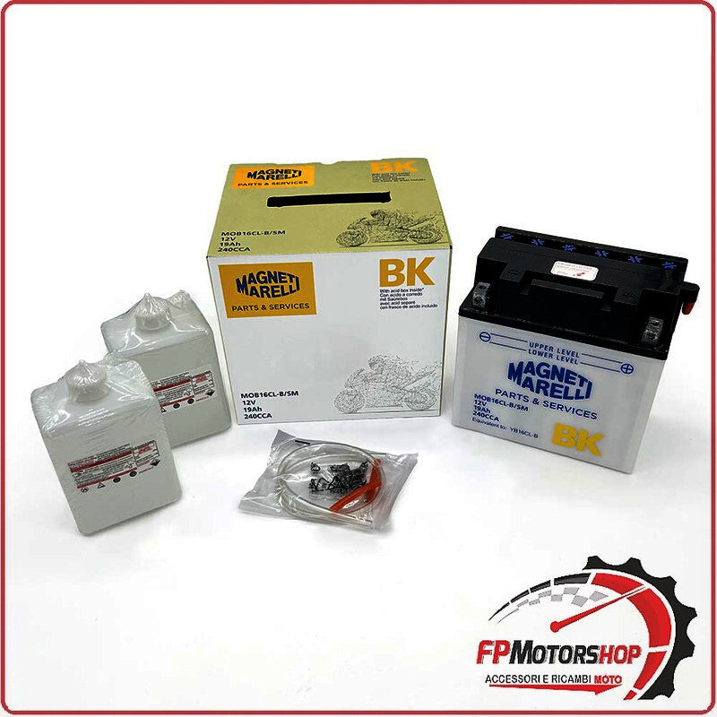 BATTERIA PER MOTO MARELLI MOB16CL-B-SM YB16CL-B-SM 12V 19Ah QUAD BOMBARDIER