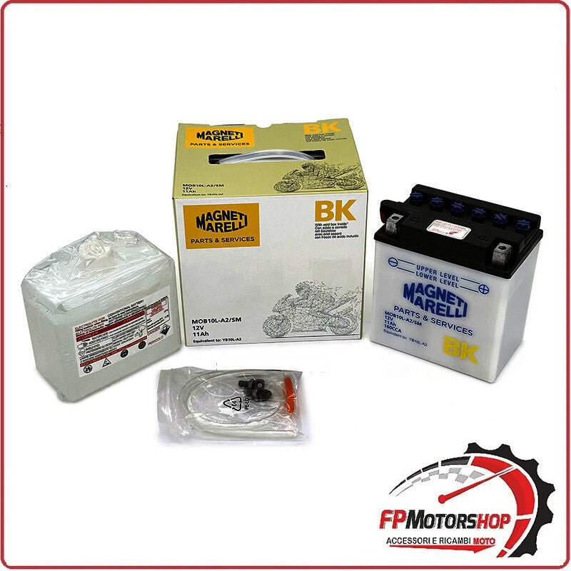 BATTERIA PER MOTO MARELLI MOB10L-A2 SM YB10L-A2 12V 11Ah GILERA DAKOTA YAMAHA