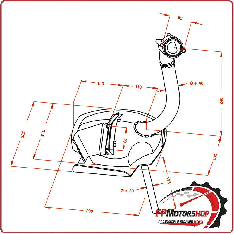 MARMITTA SILENZIATORE TERMINALE DI SCARICO SITO PER PIAGGIO APE TM 703 0245