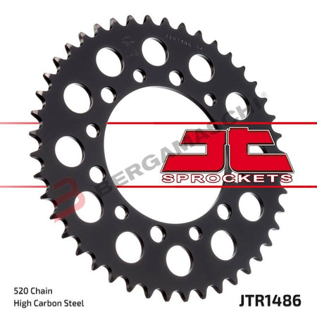 CORONA PER TRASMISSIONE MOTO JT 1486 Z42 JTR1486.42 42 DENTI ACCIAIO PASSO 520