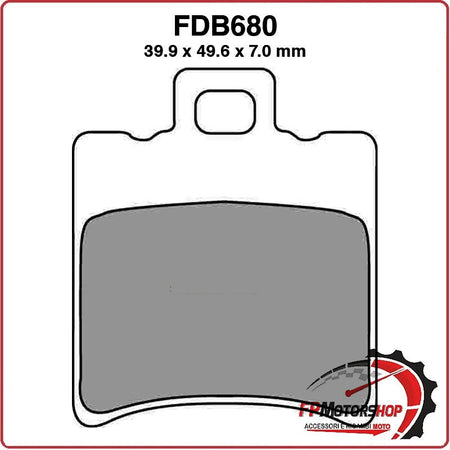 PASTIGLIE FRENO PER SCOOTER FDB680ST MOTORI MINARELLI 50 PIAGGIO NRG 96>01