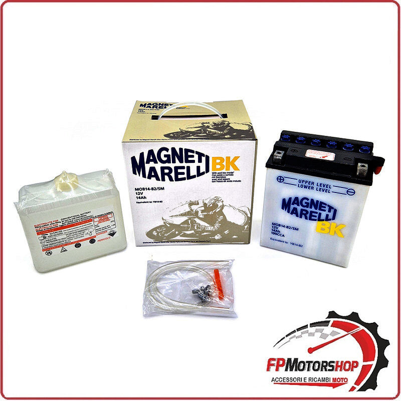 BATTERIA PER MOTO MARELLI MOB14-B2 SM YB14-B2 12V 14Ah HONDA SHADOW POLARIS
