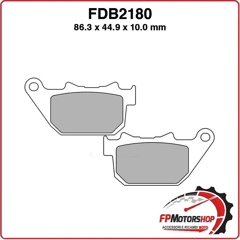 PASTIGLIE FRENO PER MOTO FERODO FDB2180ST MESCOLA SINTERIZZATA HARLEY 883 05>13
