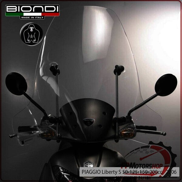 PARABREZZA PER SCOOTER PIAGGIO LIBERTY 50S 125/150/200 2006> BIONDI APRILIA 