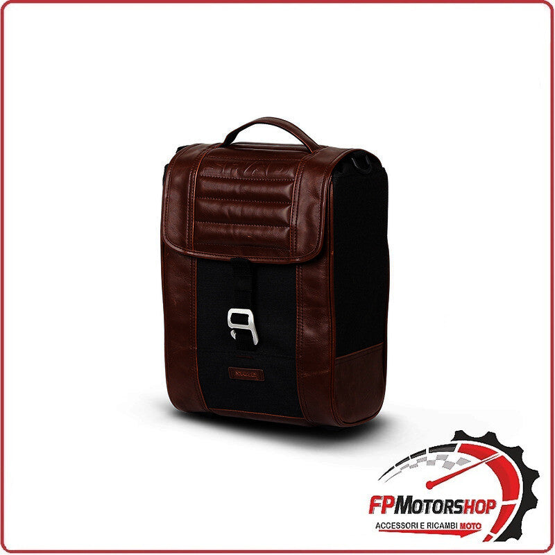 BORSA LATERALE PORTAPACCHI PER MOTO SHAD CAFE' RACER SR38 10L MARRONE X0SR38