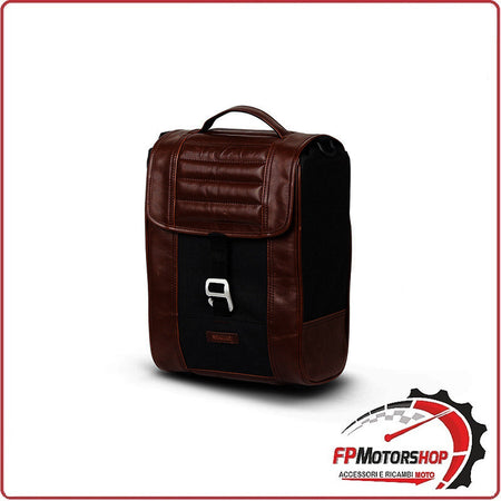 BORSA LATERALE PORTAPACCHI PER MOTO SHAD CAFE' RACER SR38 10L MARRONE X0SR38