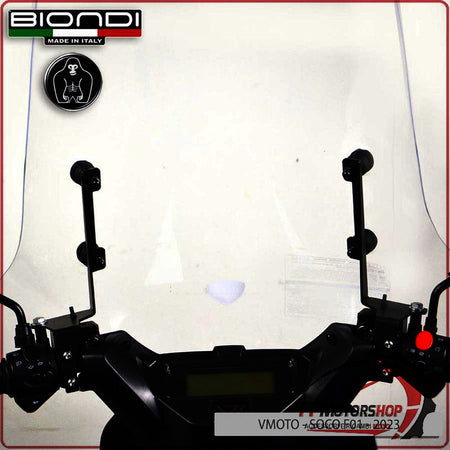 KIT ATTACCHI PARABREZZA SCOOTER PER SUPER SOCO F01 23> BIONDI 8500474