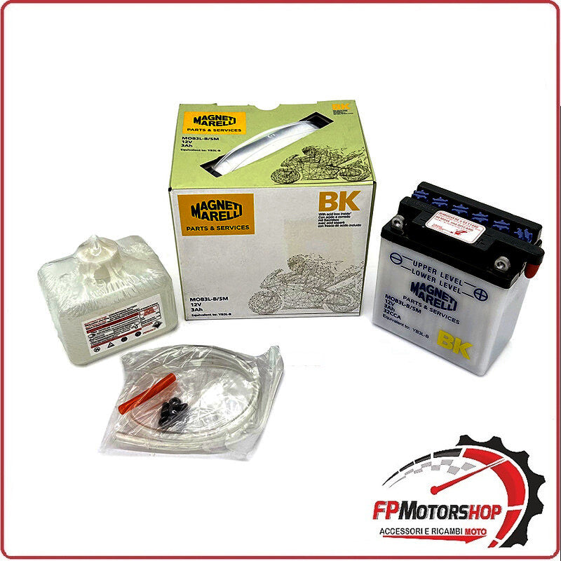 BATTERIA PER MOTO MARELLI MOB3L-B-SM YB3L-B 12V 3Ah YAMAHA DT XT 250 350