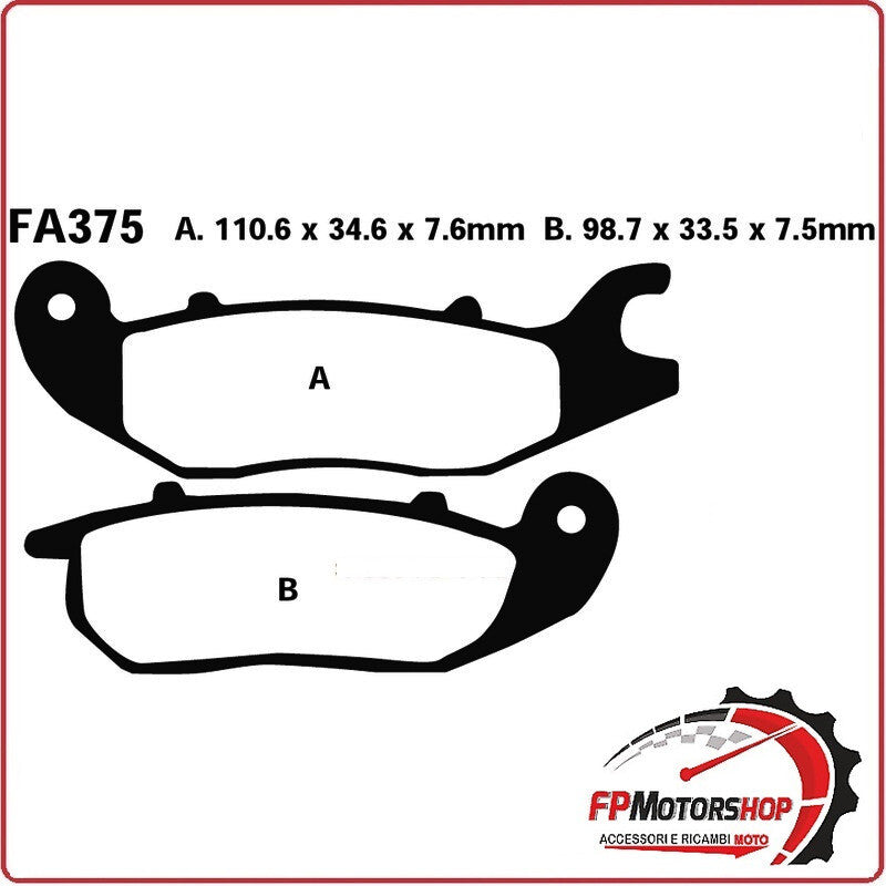 PASTIGLIE PASTICCHE FRENO FRENI HONDA CBR 125 04-06 ANT. RIEJU RS2/NKD 06- EBC