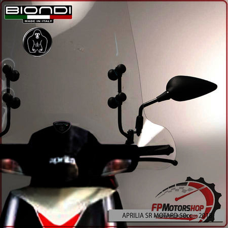 KIT ATTACCHI PARABREZZA PER SCOOTER APRILIA SR 50 MOTARD 2018> BIONDI
