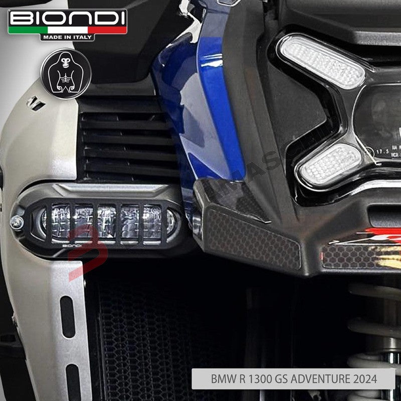COPPIA GRIGLIE PROTEZIONE PER FARI ANTINEBBIA BMW R1300 GS 24> BIONDI 8010509