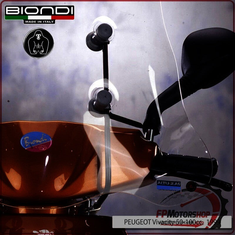 KIT ATTACCHI PARABREZZA SCOOTER PER PEUGEOT VIVACITY BIONDI 8500824 50/100 99>05