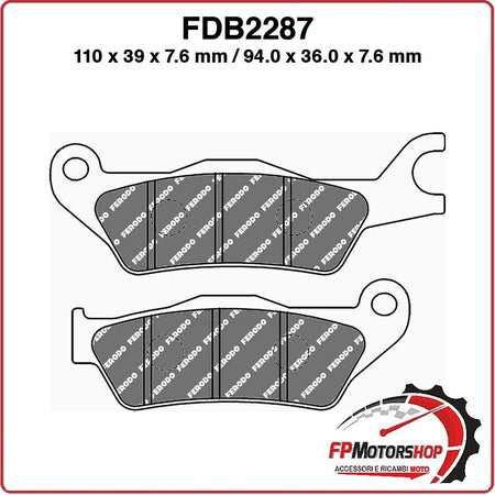 PASTIGLIE PASTICCHE FRENI PER MOTO FDB2287EF HERO PASSION PRO TR 97 14>14 XPRO