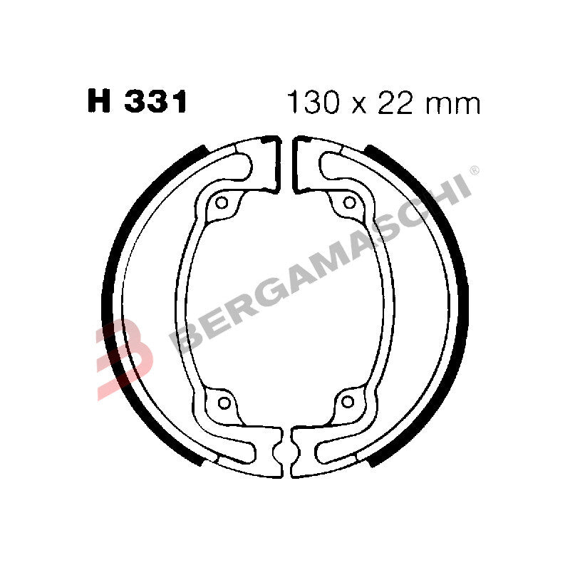 GANASCE FRENO PER MOTO HONDA CR125 R EBC H331 MESCOLA ORGANICA