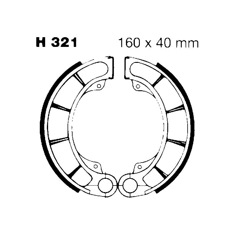 GANASCE FRENO PER MOTO HONDA VF750 EBC H321 MESCOLA ORGANICA