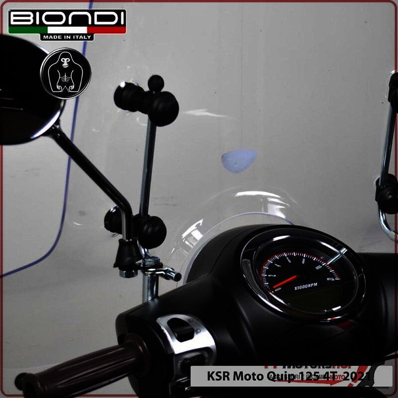 KIT ATTACCHI PARABREZZA PER SCOOTER KSR QUIP 50/125 MOTRON BIONDI 8500489