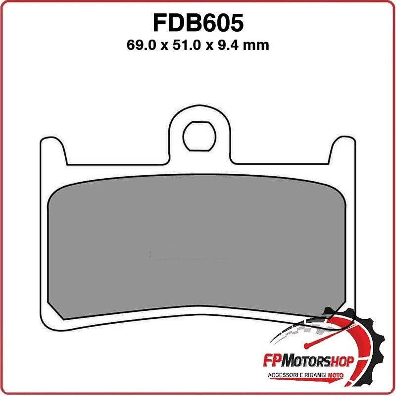 PASTIGLIE PASTICCHE FRENO PER SCOOTER FDB605ST YAMAHA T-MAX 500 08>11 530 12>15