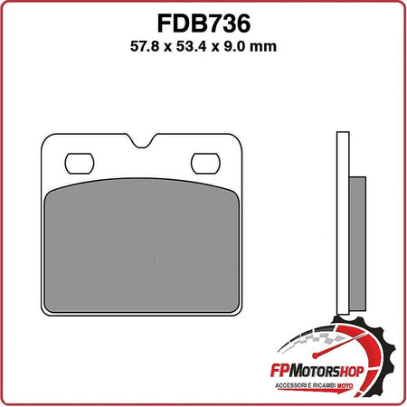 PASTIGLIE FRENI PER MOTO FDB736P BMW K75 RT 750 94>00 K100 LT 1000 88>92 R100 R