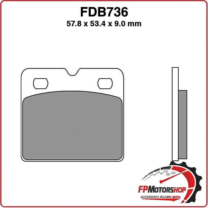 PASTIGLIE FRENI PER MOTO FDB736P BMW K75 RT 750 94>00 K100 LT 1000 88>92 R100 R