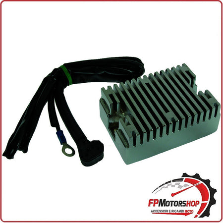 REGOLATORE DI TENSIONE PER HARLEY BIG TWIN 70-75 CROMATO WAI 12V CONNETTORE