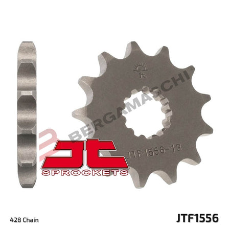 PIGNONE TRASMISSIONE PER MOTO JT 1556 Z13 JTF1556.13 13 DENTI ACCIAIO PASSO 428