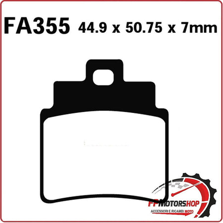 SET PASTIGLIE FRENO PER KYMCO MAXXER/MXU POST. EBC FA355/4R QUAD MXU 250 04>09