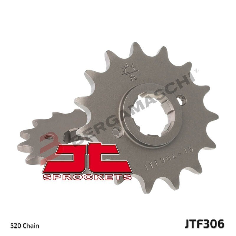PIGNONE TRASMISSIONE PER MOTO JT 306 Z15 JTF306.15 15 DENTI ACCIAIO