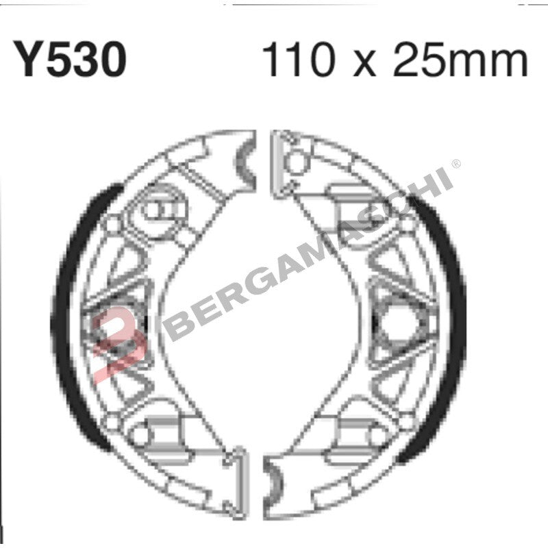 GANASCE FRENO PER MOTO YAMAHA BWS 50 CV JOG EBC Y530 YN NEOS MBK CS