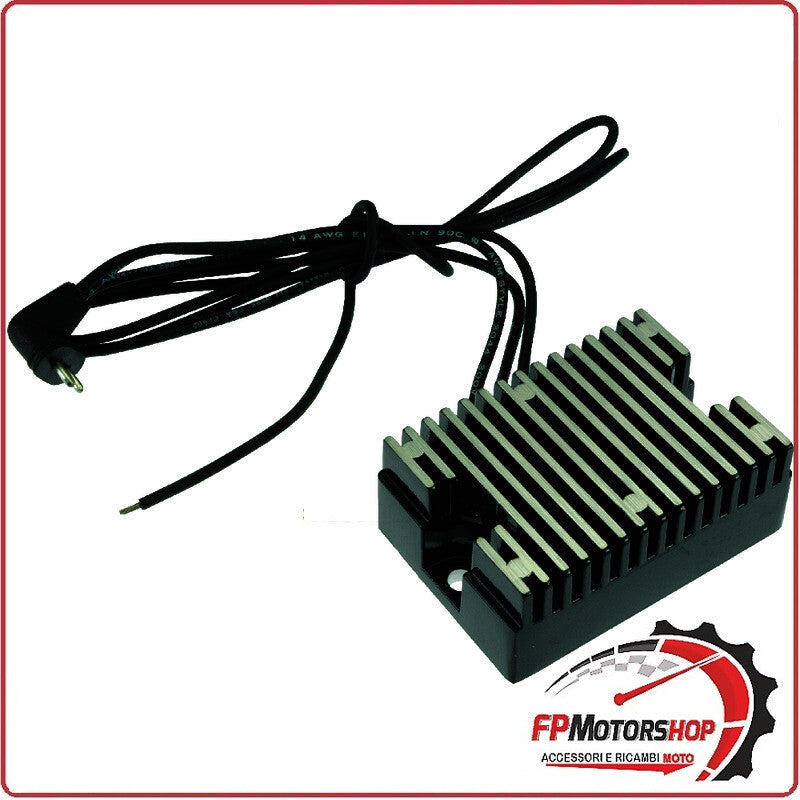 REGOLATORE DI TENSIONE PER HARLEY BIG TWIN 81-88 NERO WAI 12V CONNETTORE