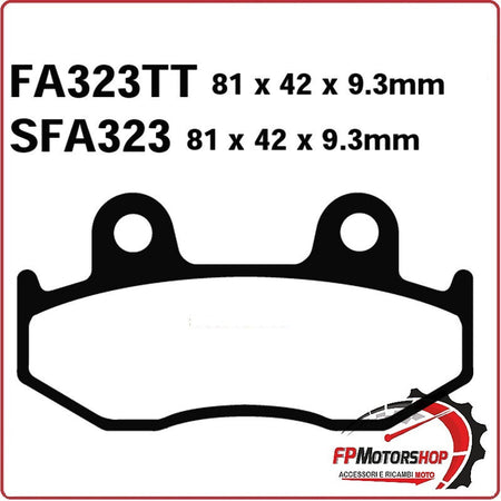 PASTIGLIE PASTICCHE FRENO PER MOTO YAMAHA YZF 450 06> EBC FA323R 06>10