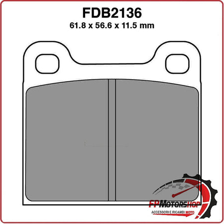 PASTIGLIE FRENO PER MOTO FDB2136SG LYN GRAN TOURING 700 98>00 RAVE SPECIAL 0