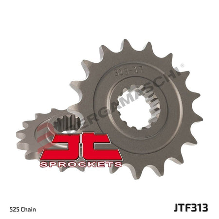PIGNONE TRASMISSIONE PER MOTO JT 313 Z16 JTF313.16 16 DENTI ACCIAIO PASSO 525