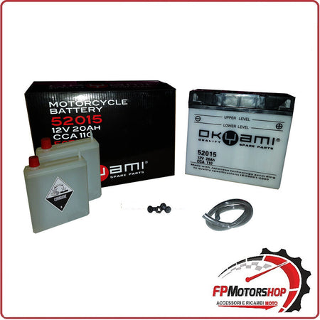 BATTERIA PER MOTO OKYAMI 52015 12V 20AH 185X80X170MM CCA110 BMW R60 R65 R80
