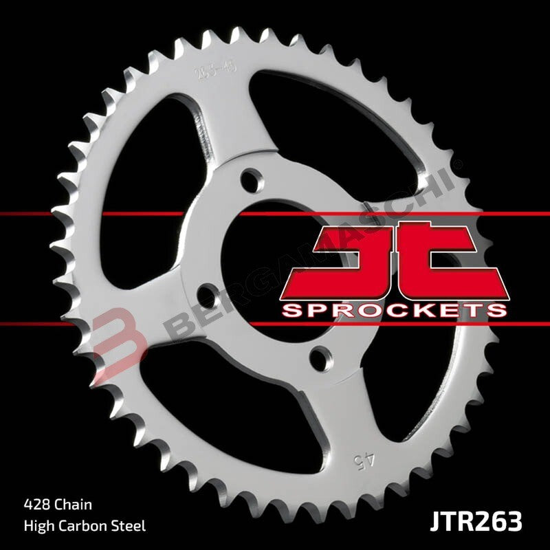 CORONA PER TRASMISSIONE MOTO JT 263 Z36 JTR263.36 36 DENTI ACCIAIO PASSO 428