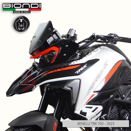 CUPOLINO PARABREZZA PER MOTO BENELLI TRK 702 23 SPORT NERO SATINATO BIONDI 