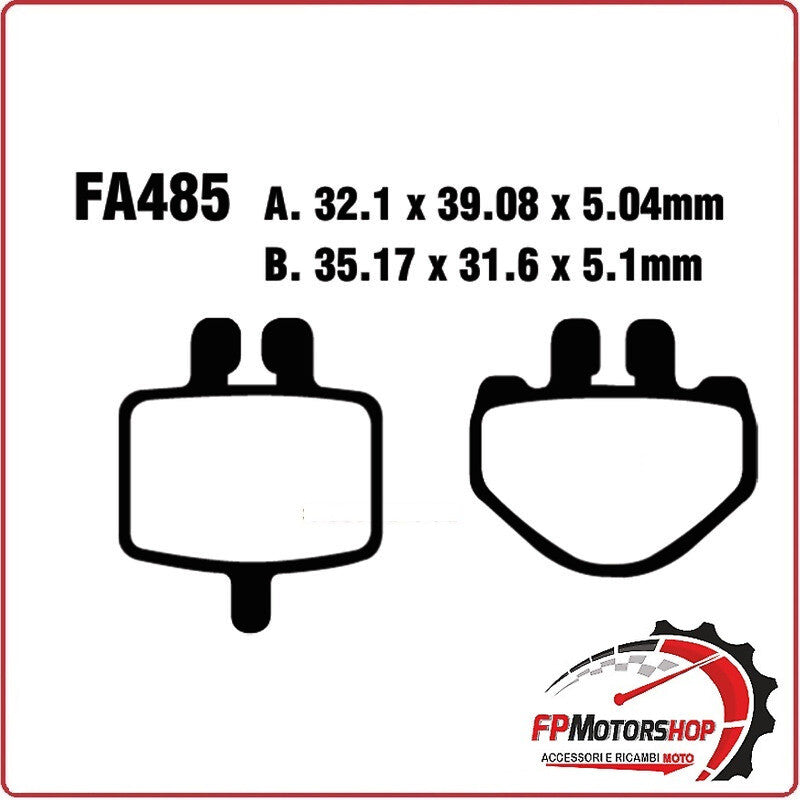 PASTIGLIE PASTICCHE FRENI TT PER QUADZILLA MICRO BUGGY EBC FA485TT 50 05>09