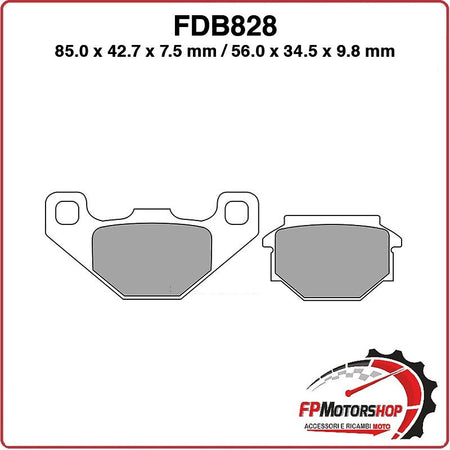 PASTIGLIE FRENO PER MOTO FDB828ST APRILIA MX 125 04>06 PEGASO 650 90>00 BETA M4