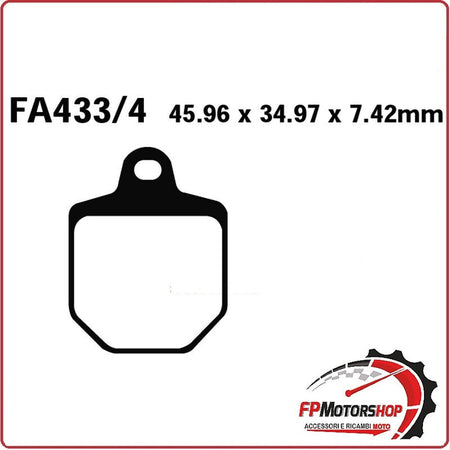 SET PASTIGLIE FRENO PER MOTO KTM SMR 450/560 FA433/4HH APRILIA MXV 450 HM CRM