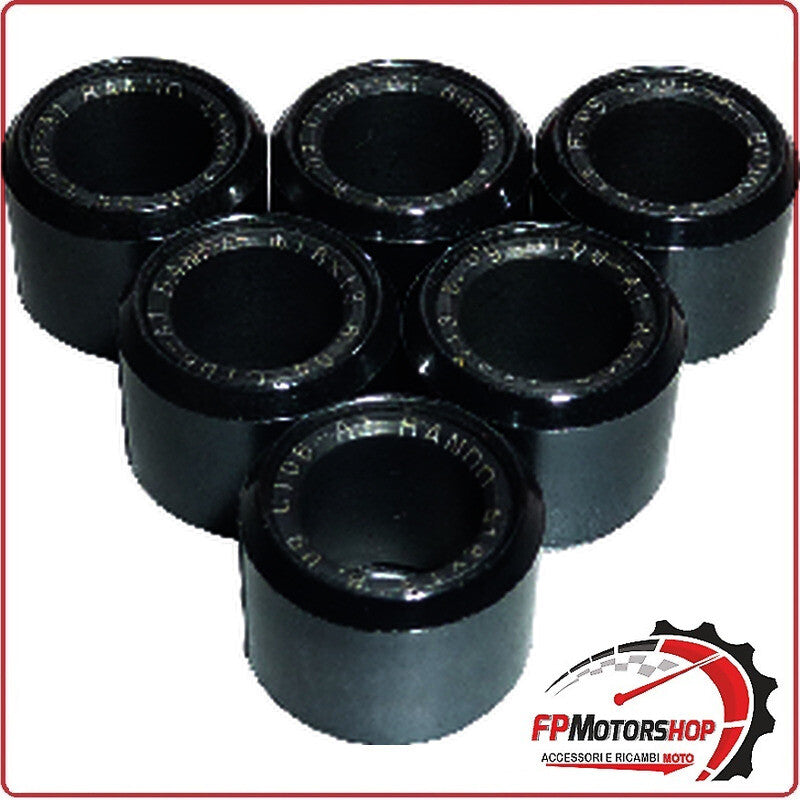 KIT 6 RULLI MASSETTE VARIATORE PER SCOOTER 20x15 11,5G SYM SYMPHONY 125 17>