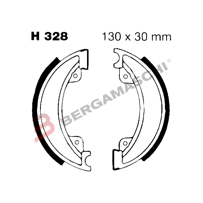GANASCE FRENO PER MOTO HONDA CR250 R EBC H328 MESCOLA ORGANICA