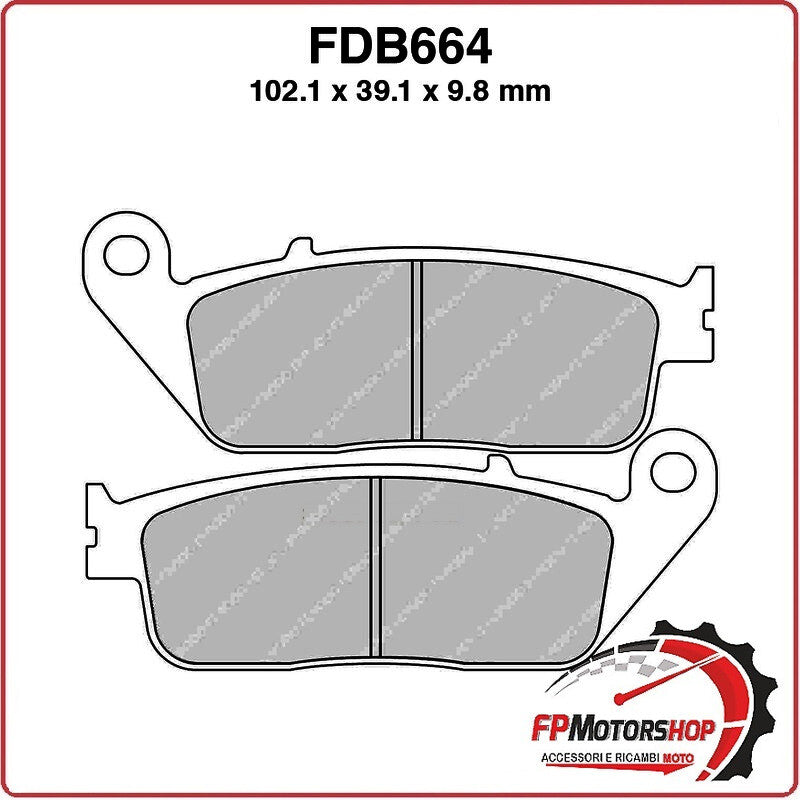 PASTIGLIE FRENI PER MOTO FDB664EF HONDA VFR 750 F INTERCEPTOR 88>89 VT C