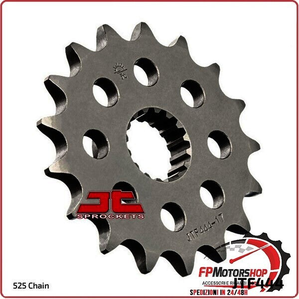 PIGNONE TRASMISSIONE PER MOTO JT 444 Z17 JTF444.17 17 DENTI ACCIAIO PASSO 525