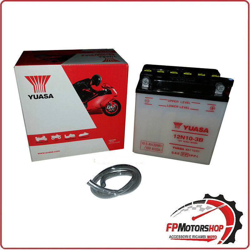 BATTERIA PER MOTO YUASA 12N10-3B 12V 10AH 136X91X146MM CCA100