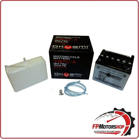 BATTERIA PER MOTO OKYAMI OB7C-A YB7C-A 12V 7AH 130X90X114MM CCA75 YAMAHA TW