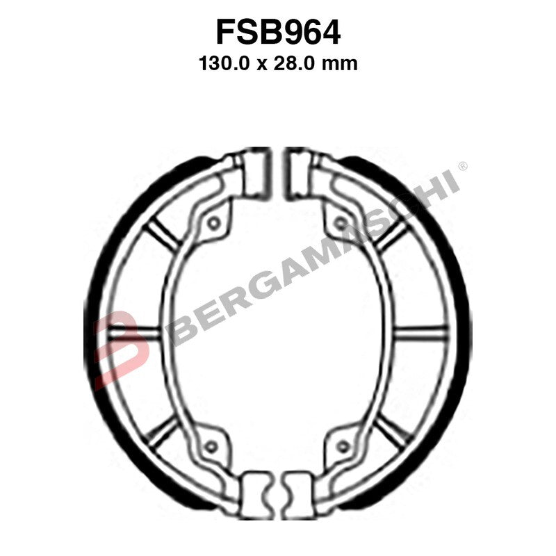 GANASCE FRENO PER MOTO FSB964 SYM SYMPHONY 50/125 4T 09>11 FIDDLE II 125 09>13