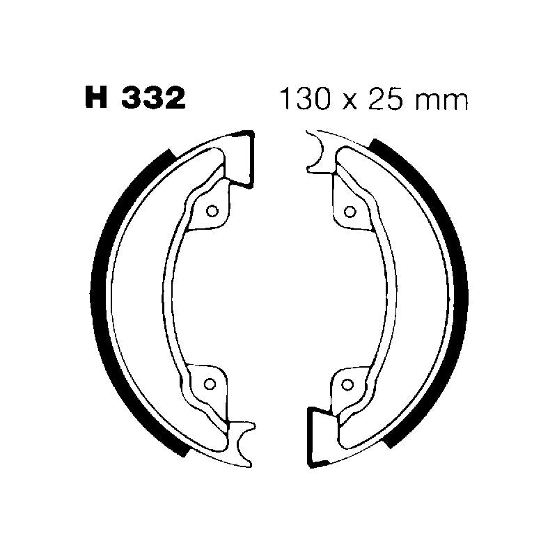 GANASCE FRENO PER MOTO HONDA XL500 R EBC H332 MESCOLA ORGANICA