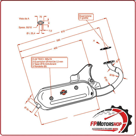MARMITTA SILENZIATORE TERMINALE DI SCARICO SITO PER SCARABEO 50 DD 99-01 0575