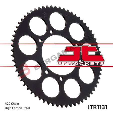 CORONA PER TRASMISSIONE MOTO JT 1131 Z53 JTR1131.53 53 DENTI ACCIAIO PASSO 420